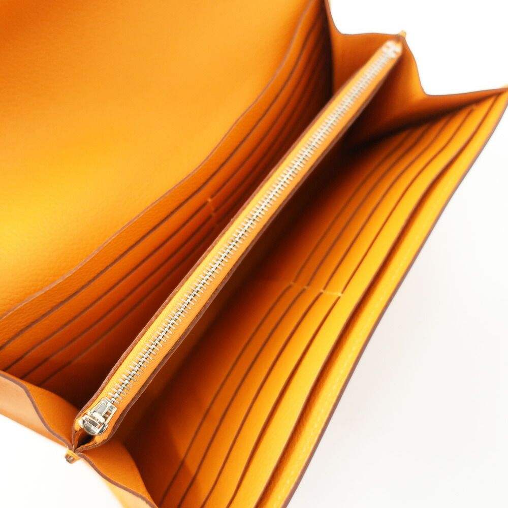 Hermes Constance Wallet Apricot Silver — view 5