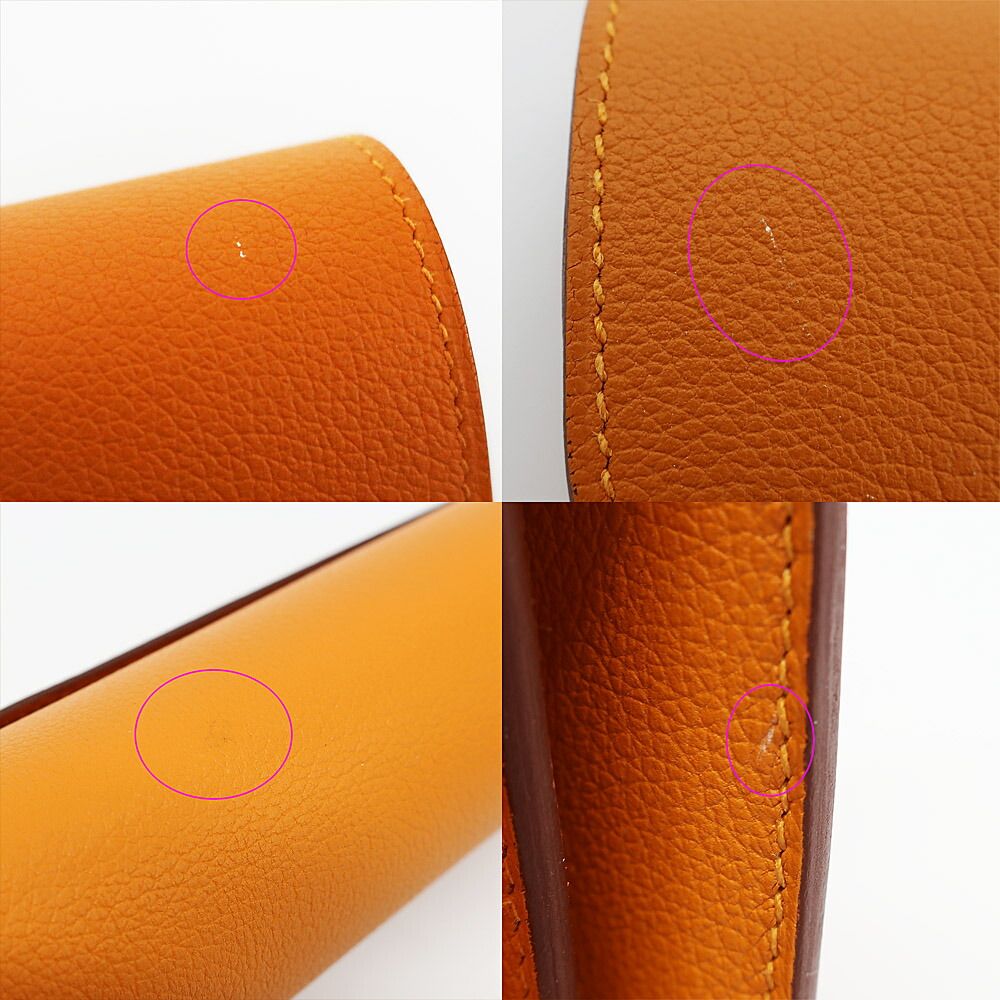 Hermes Constance Wallet Apricot Silver — view 8