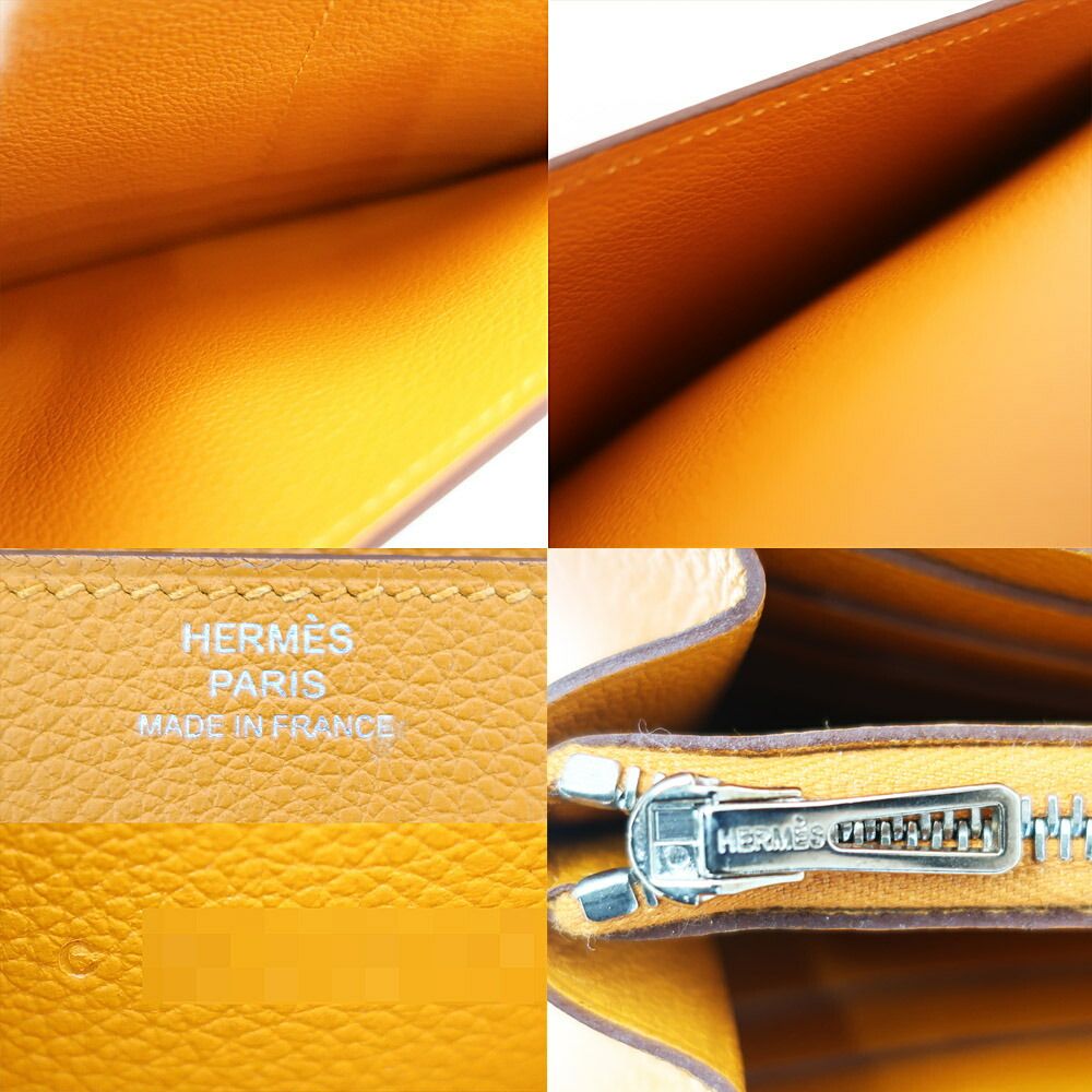 Hermes Constance Wallet Apricot Silver — view 7