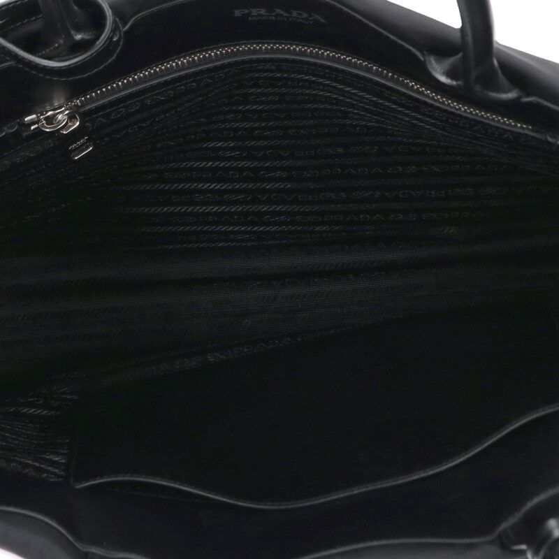 Prada Re-Nylon Triangle Plate Clochette Tote — view 4