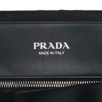 Prada Re-Nylon Triangle Plate Clochette Tote — view 3