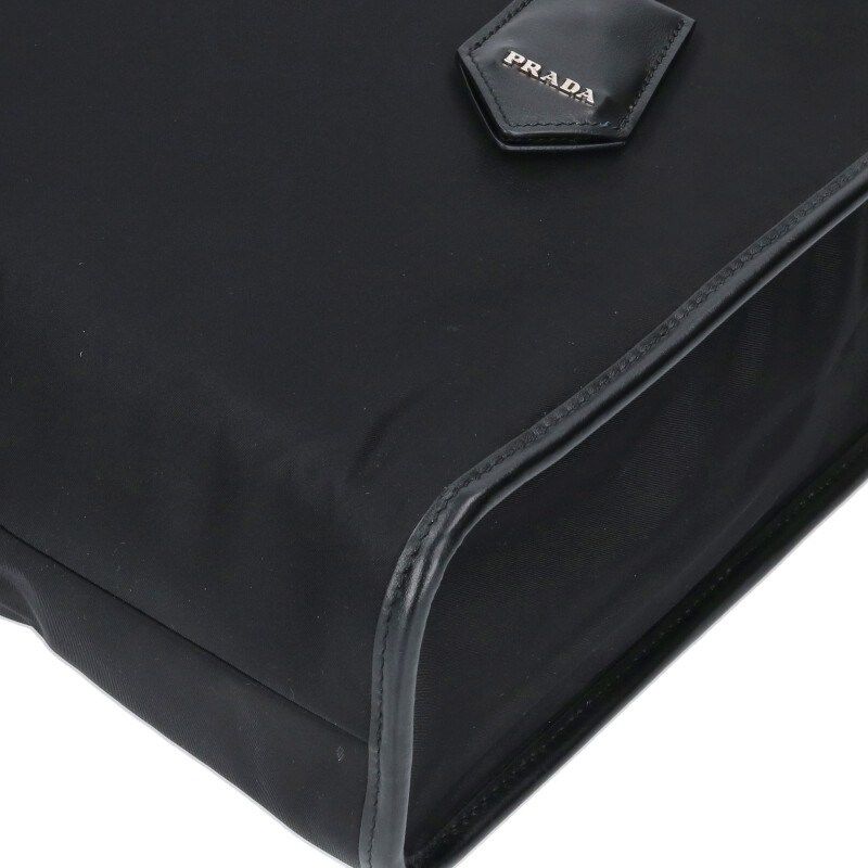 Prada Re-Nylon Triangle Plate Clochette Tote — view 5