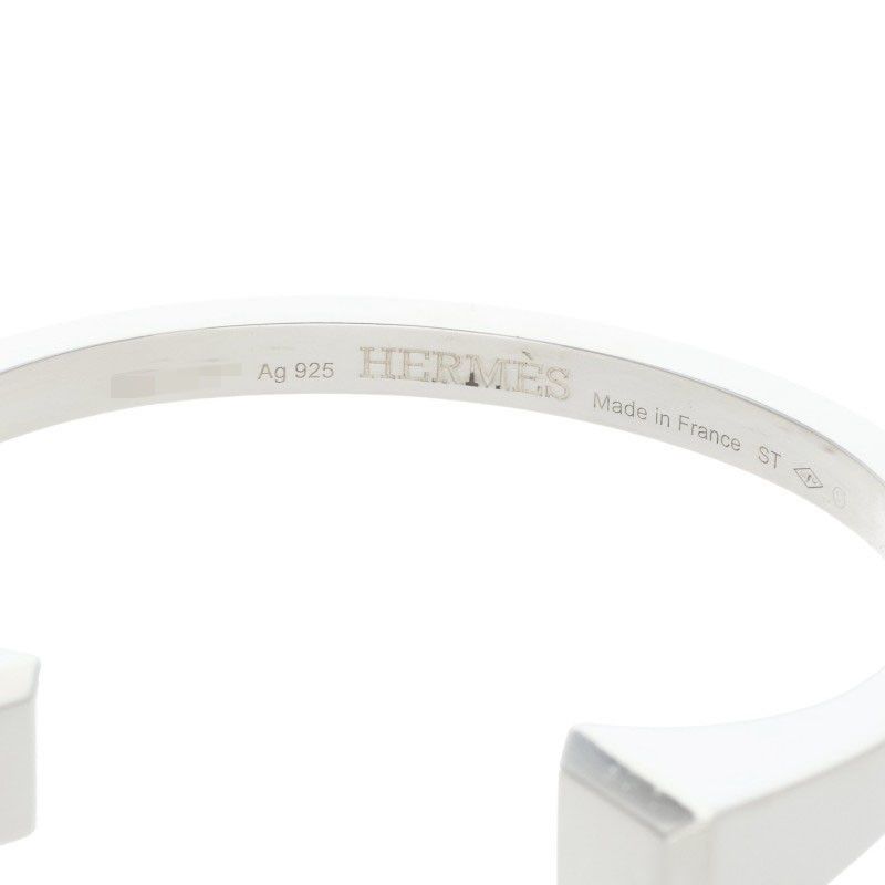 Hermes Clou de Forge Silver Bangle ST — view 3