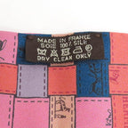 Hermes Twilly Bolduc Check Silk Orange Multicolor Scarf — view 5