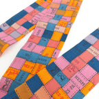 Hermes Twilly Bolduc Check Silk Orange Multicolor Scarf — view 6