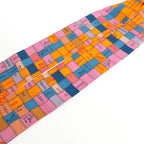 Hermes Twilly Bolduc Check Silk Orange Multicolor Scarf — view 3