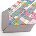 Hermes Twilly Bolduc Check Silk Gray Multicolor Pastel — view 2