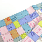 Hermes Twilly Bolduc Check Silk Gray Multicolor Pastel — view 4