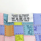 Hermes Twilly Bolduc Check Silk Gray Multicolor Pastel — view 6
