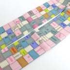 Hermes Twilly Bolduc Check Silk Gray Multicolor Pastel — view 3