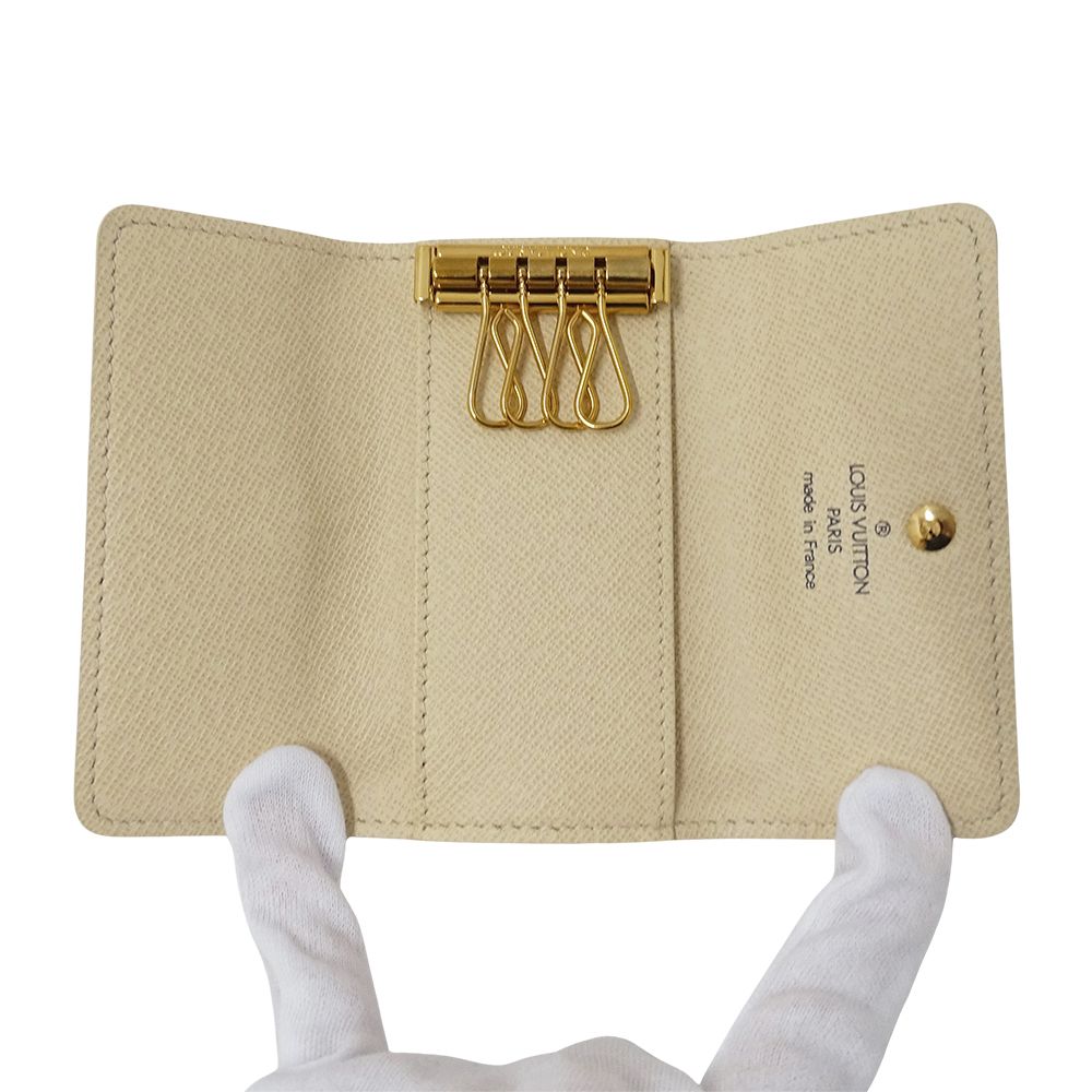 Louis Vuitton Key Case Damier Azur 4 Multicles White — view 4