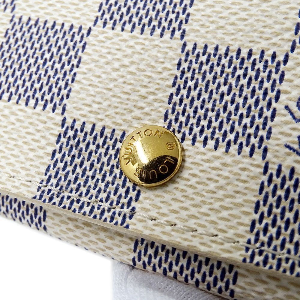 Louis Vuitton Key Case Damier Azur 4 Multicles White — view 9