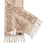 Hermes Scarf Click Se Nue Cashmere Shawl Brown Marron-glace Cles — view 2