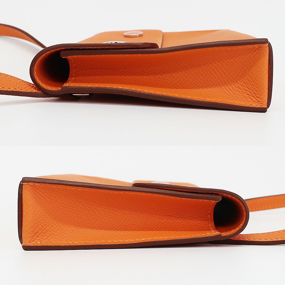 Hermes Nap to Go Shoulder Bag Orange Silver Manufactu — view 4