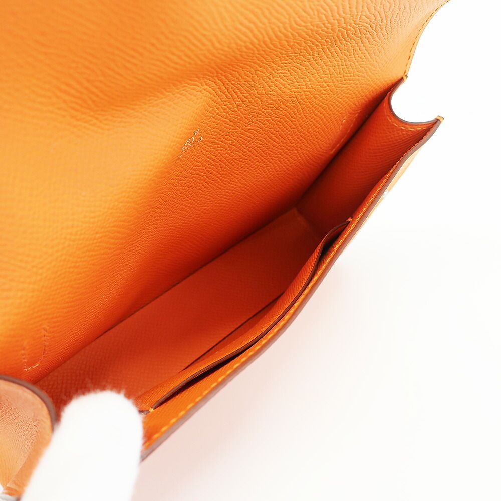 Hermes Nap to Go Shoulder Bag Orange Silver Manufactu — view 6