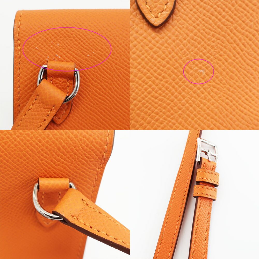 Hermes Nap to Go Shoulder Bag Orange Silver Manufactu — view 8