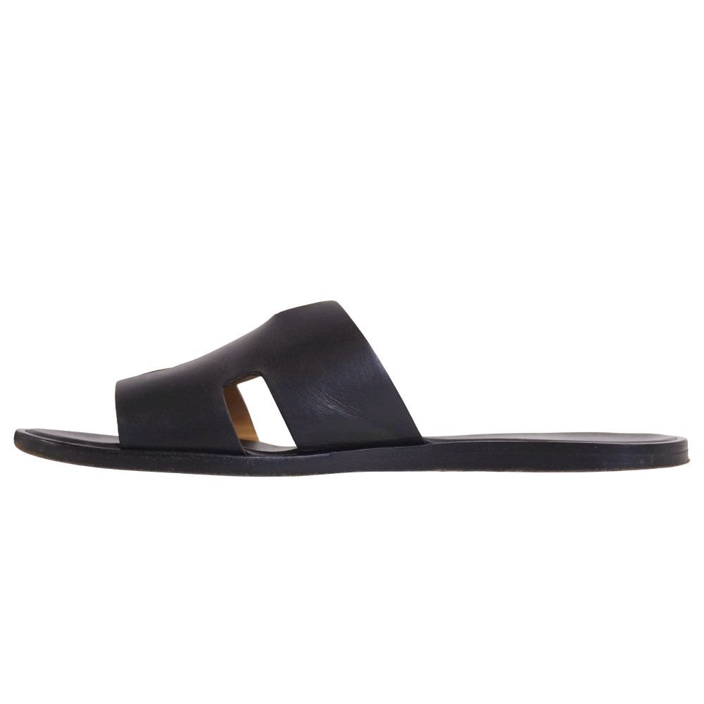 Hermes Sandals Izmir Logo Leather Shoes — view 7