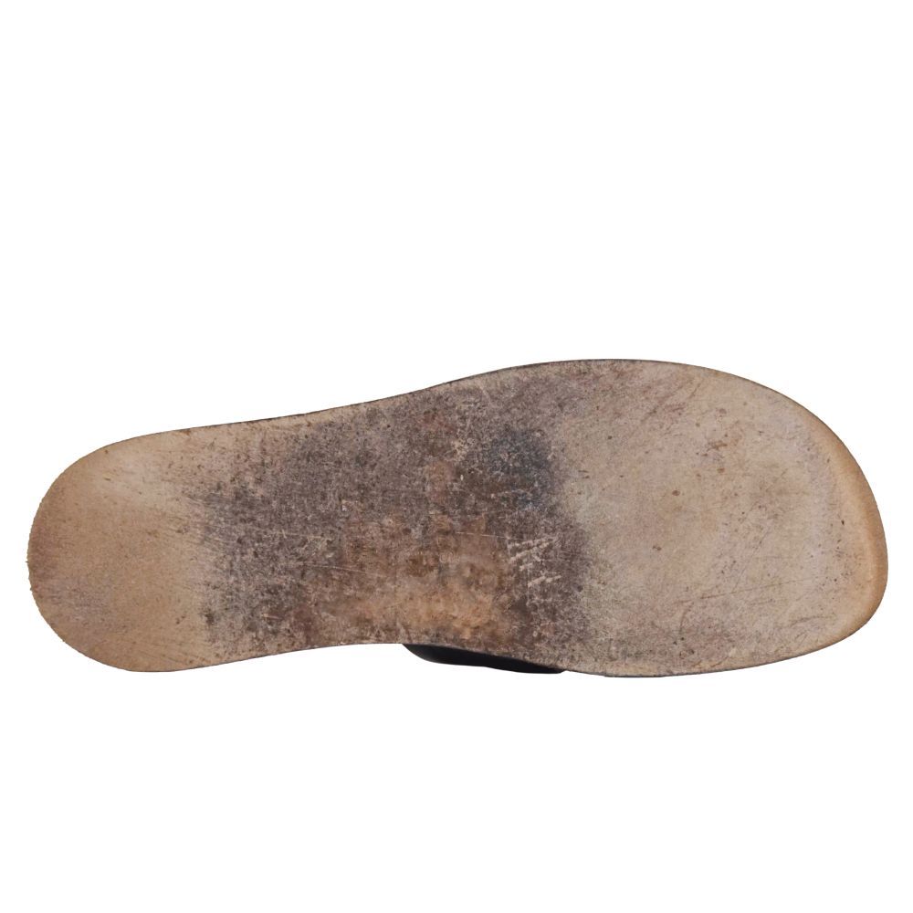 Hermes Sandals Izmir Logo Leather Shoes — view 8