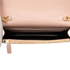 Saint Laurent YSL Logo Chain Wallet Shoulder Bag Pink Leather — view 4
