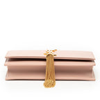 Saint Laurent YSL Logo Chain Wallet Shoulder Bag Pink Leather — view 3