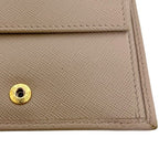 Prada Bifold Wallet Beige Folding Saffiano Leather — view 8
