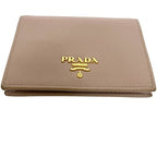 Prada Bifold Wallet Beige Folding Saffiano Leather — view 5