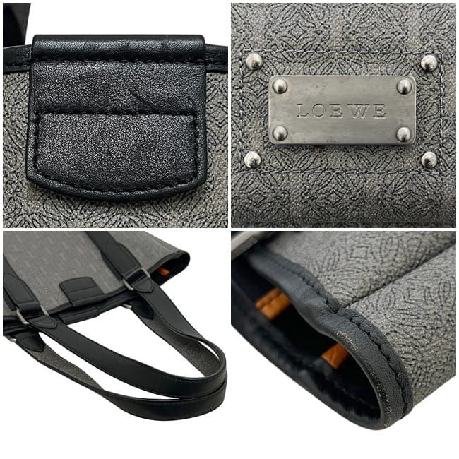 Loewe Tote Gray Anagram Leather — view 4