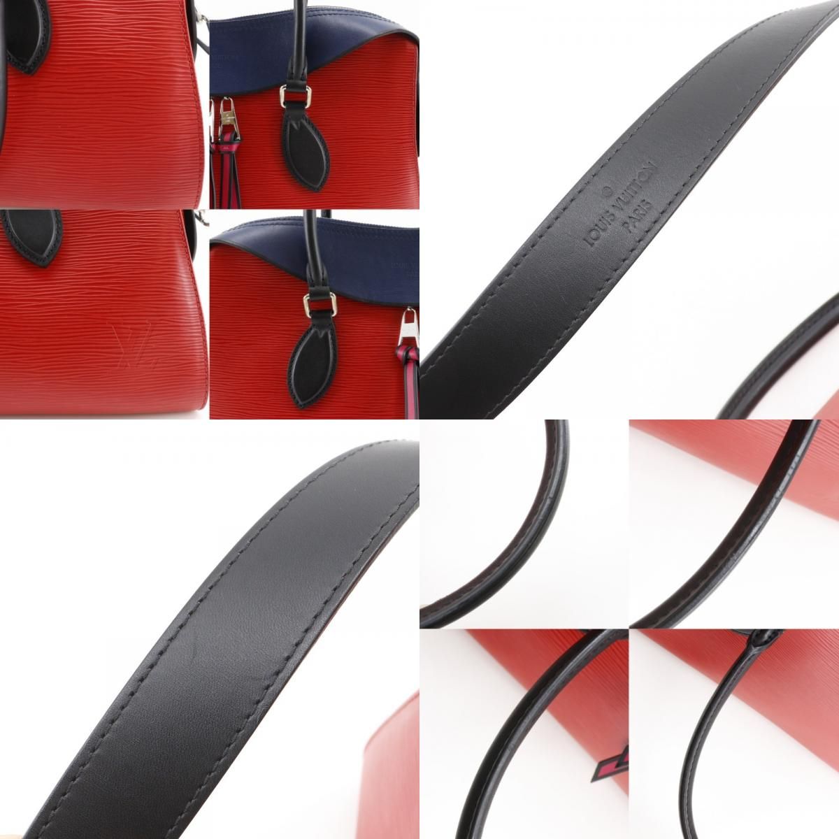 Louis Vuitton Tuilette Tote 2-Way Shoulder Epi Leather Red Navy — view 9