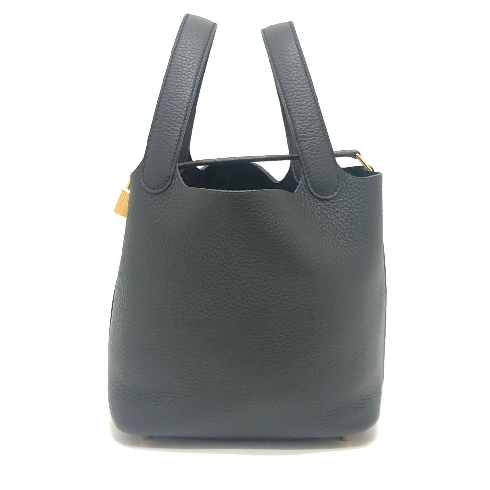 Hermes Handbag Picotin Lock PM Taurillon Morris Black — view 4