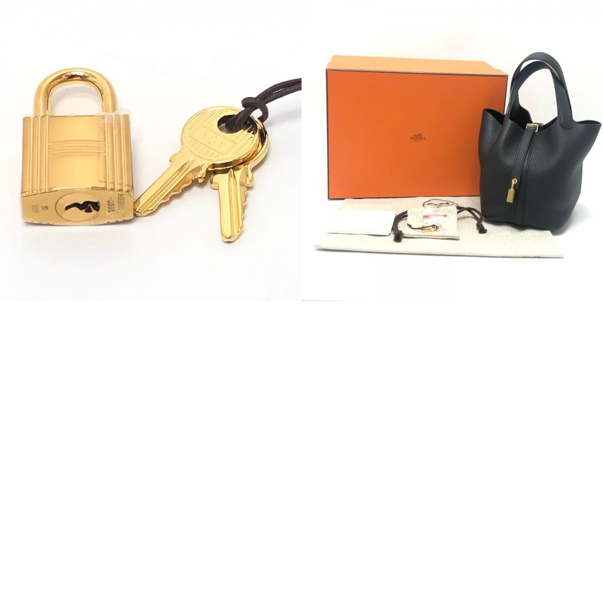 Hermes Handbag Picotin Lock PM Taurillon Morris Black — view 9