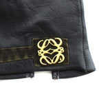 Loewe Gloves Leather Anagram Logo Gold 6.5 Black — view 3