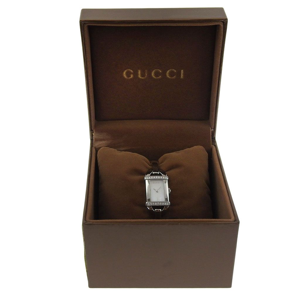 Gucci Stainless Steel Diamond Quartz Analog Display White Shell — view 8