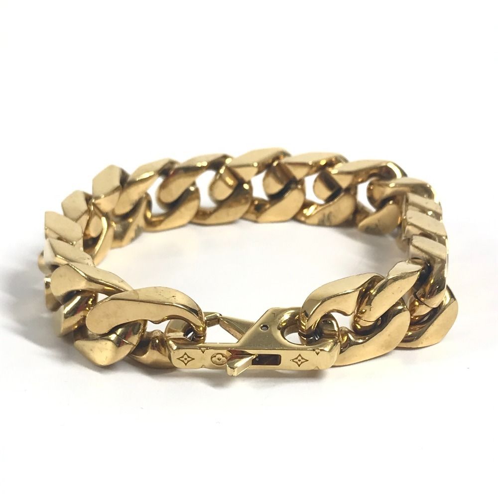 Louis Vuitton Bracelet Chain Links Monogram Metal Gold — view 3