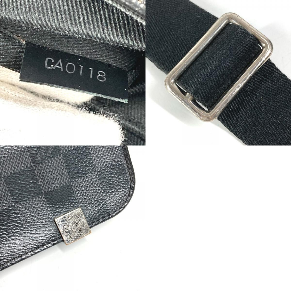 Louis Vuitton Shoulder Bag District PM NM Damier Graphite Canvas Black — view 9