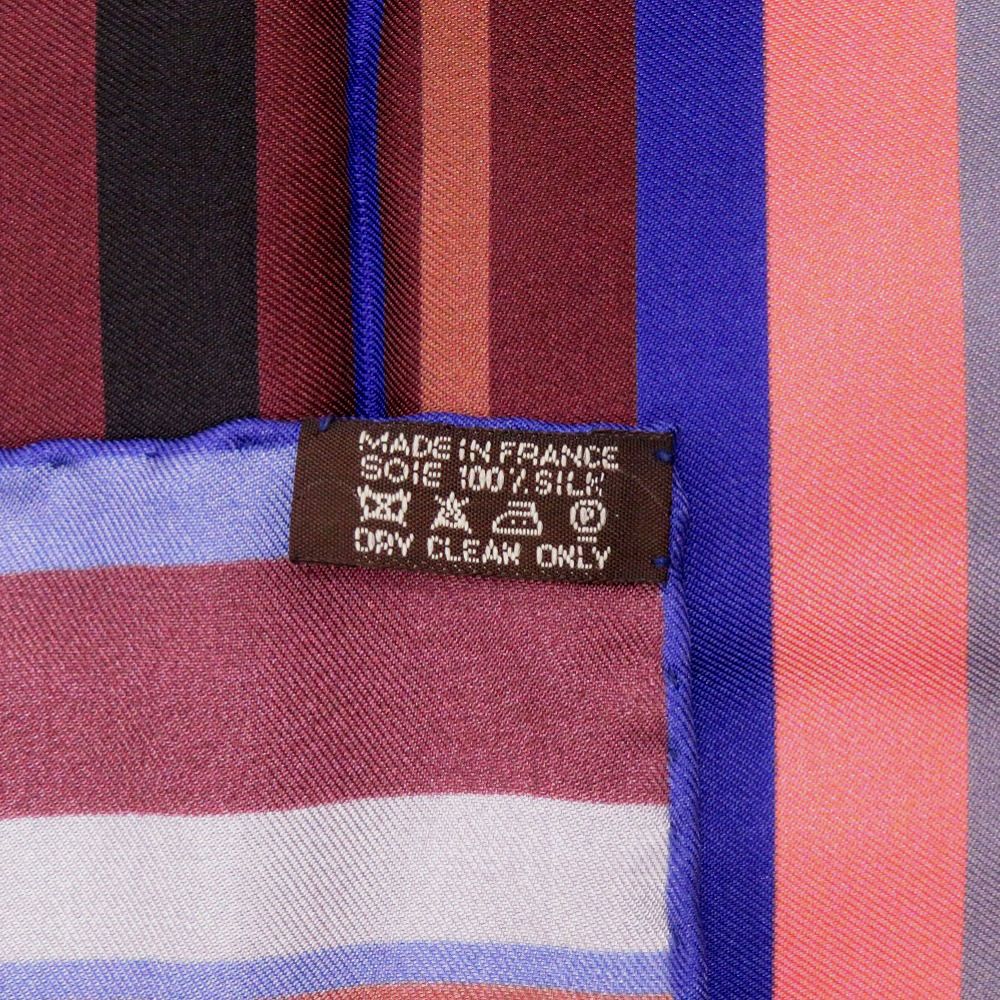 Hermes Carre 90 Photo Finish Silk Brown Purple Pink Scarf — view 4