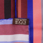 Hermes Carre 90 Photo Finish Silk Brown Purple Pink Scarf — view 4