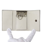 Gucci Key Case 6 Leather Black Compact Small