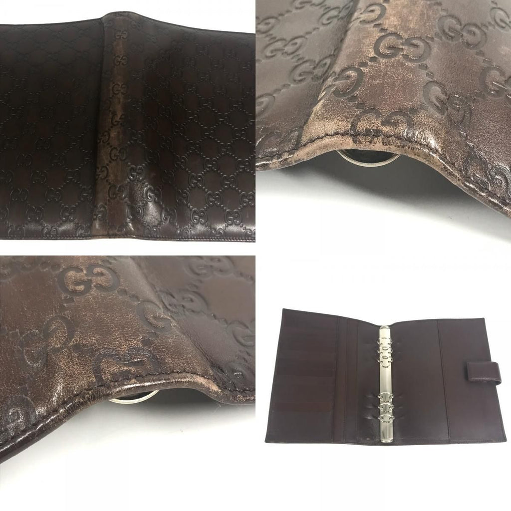 Gucci Note Cover Guccissima Logo GG Leather Brown — view 7