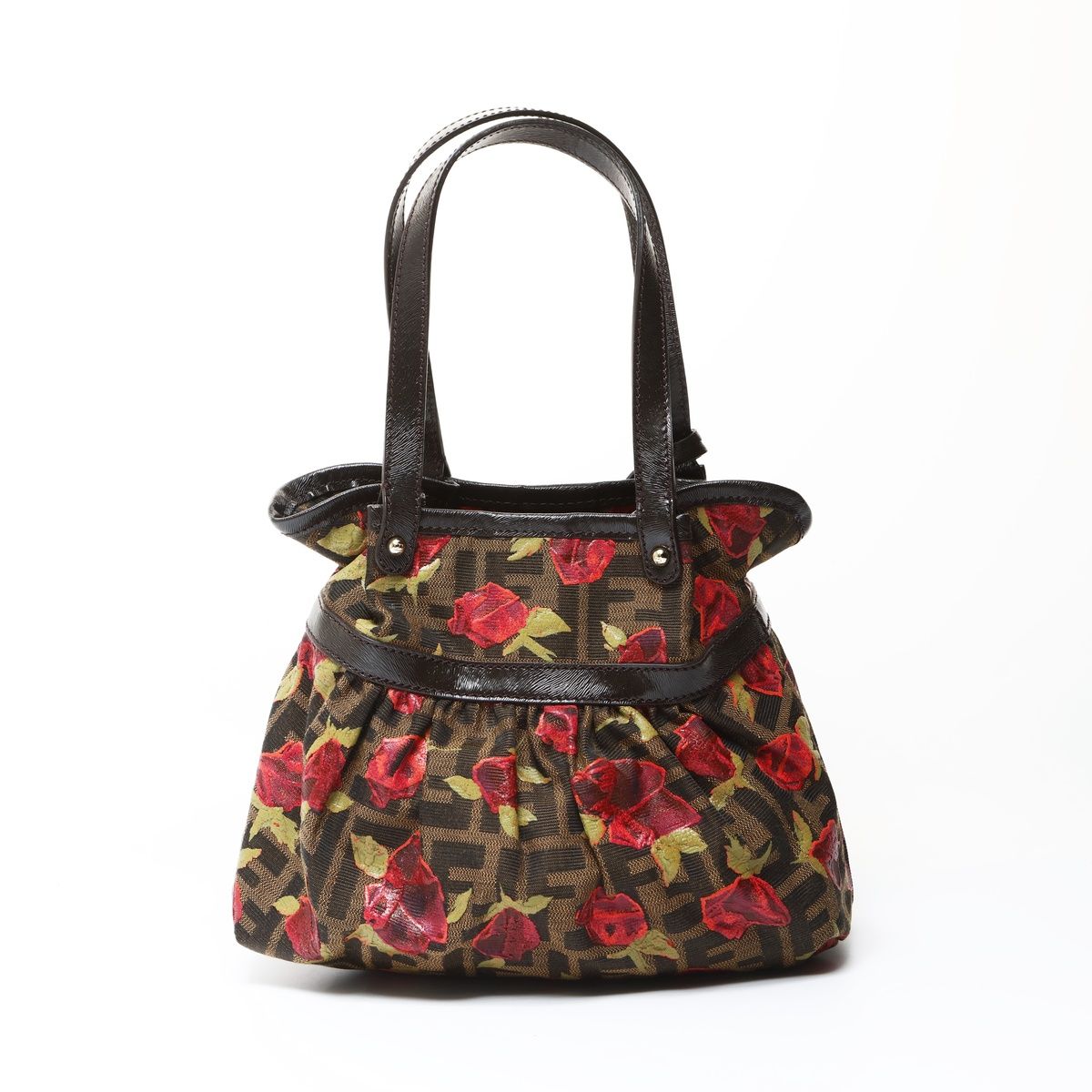 Fendi Handbag Zucca Canvas Rose Pattern — view 3
