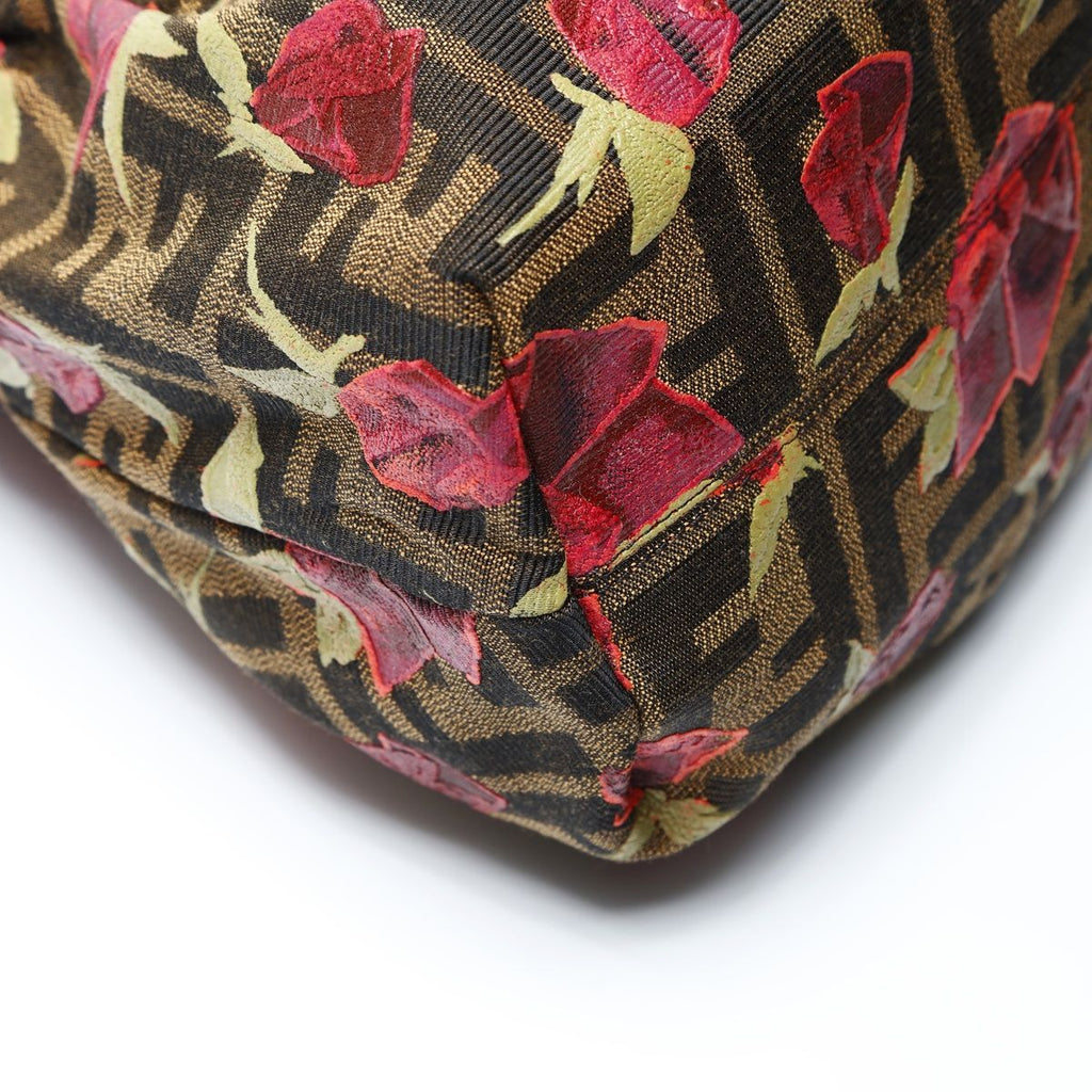 Fendi Handbag Zucca Canvas Rose Pattern — view 6