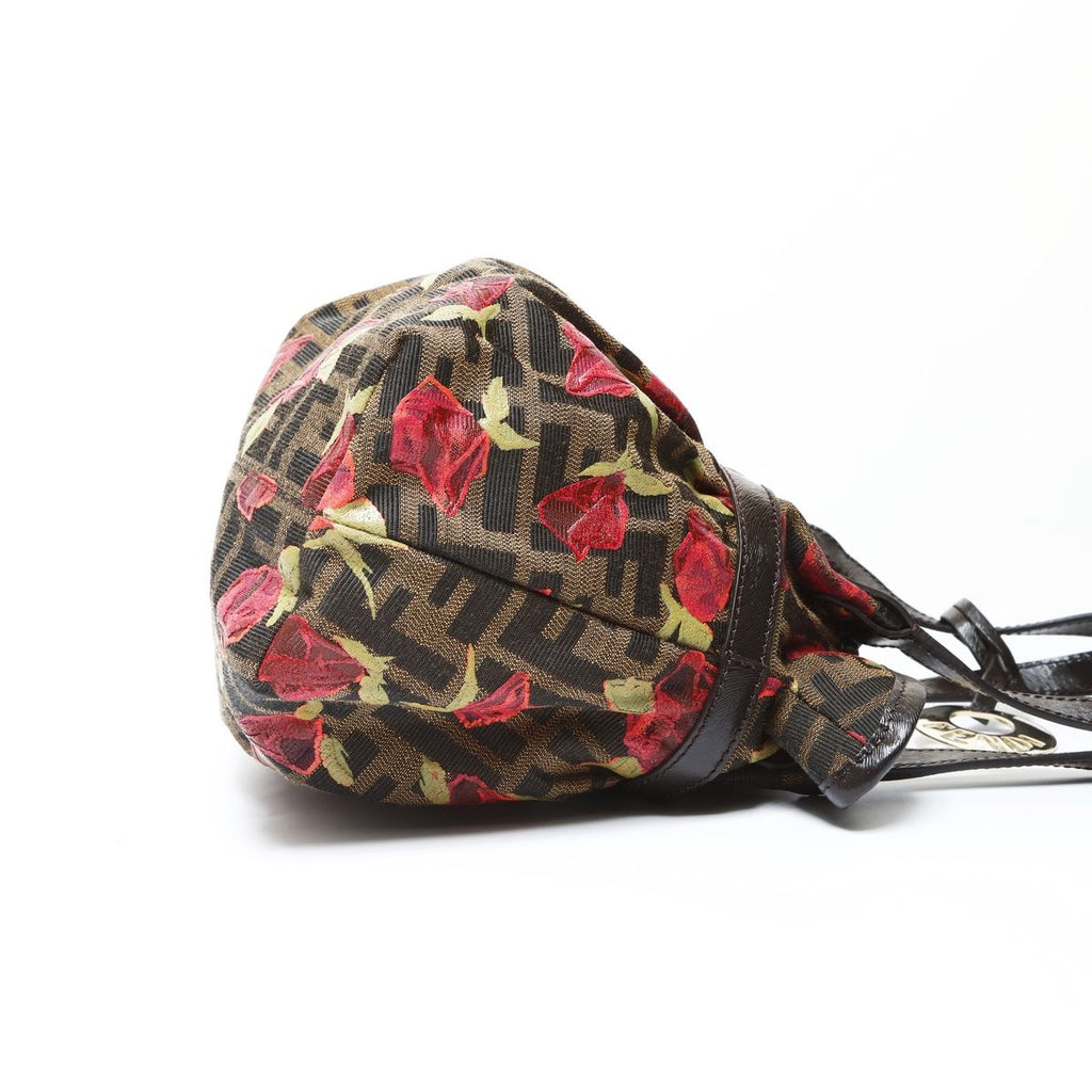Fendi Handbag Zucca Canvas Rose Pattern — view 5