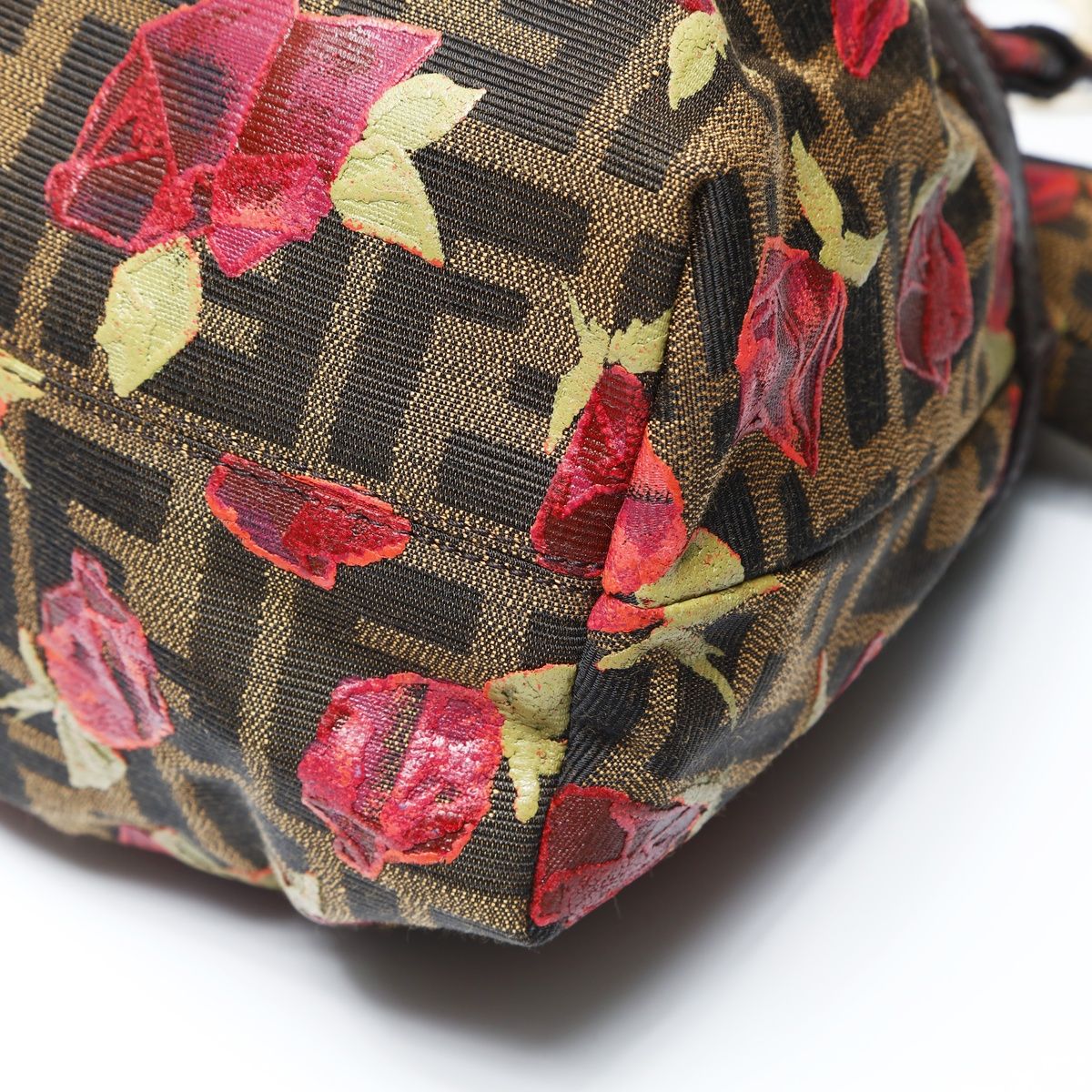Fendi Handbag Zucca Canvas Rose Pattern — view 7