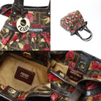 Fendi Handbag Zucca Canvas Rose Pattern — view 9