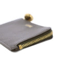 Loewe Pebble Coin Card Holder Purse Grain Calf Leather Dark Brown — view 3