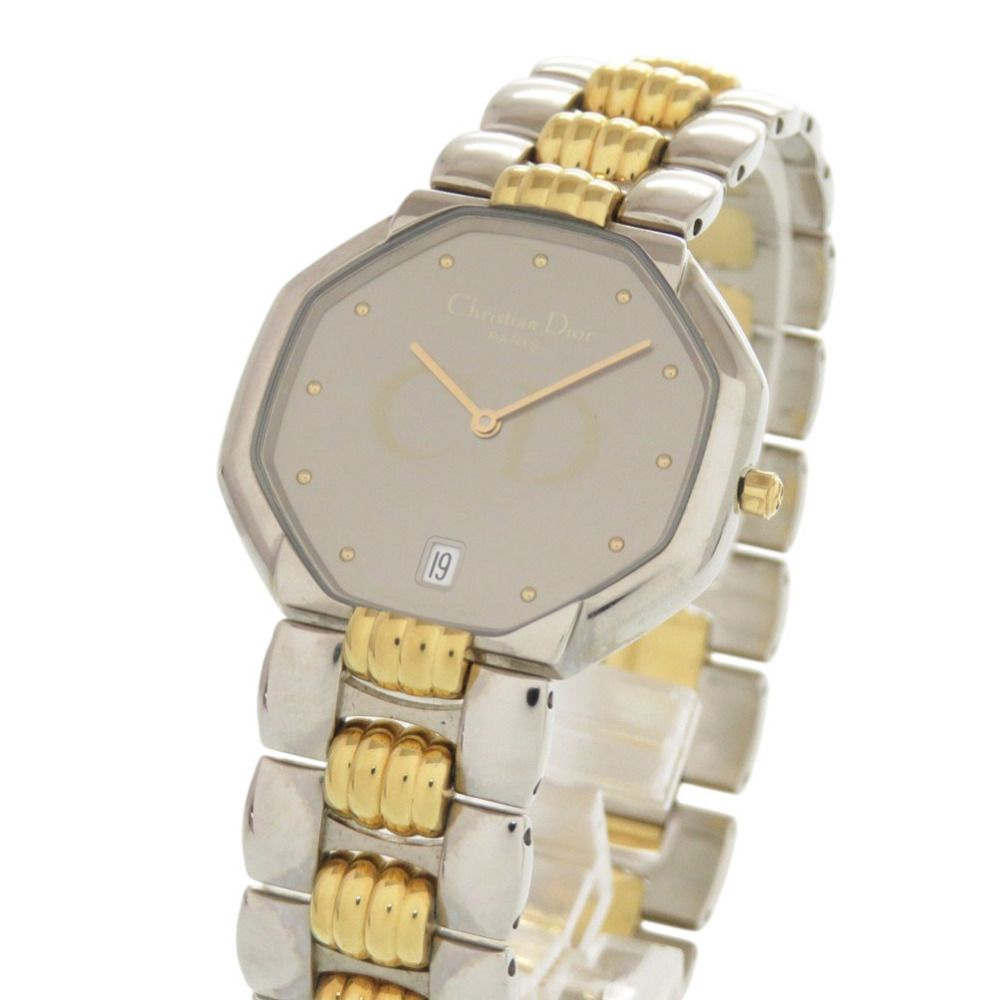 Dior Octagon 45.204 SS Silver Gold Quartz Watch — view 3