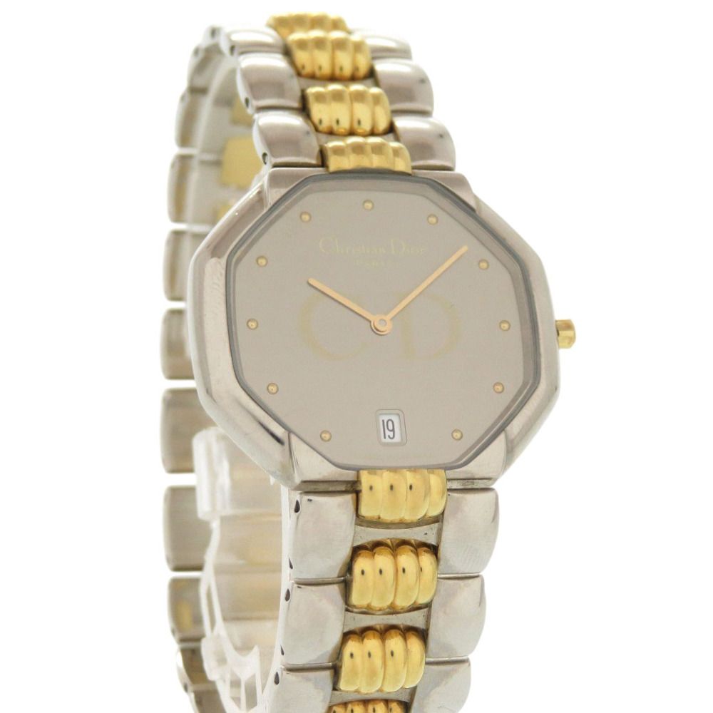 Dior Octagon 45.204 SS Silver Gold Quartz Watch — view 4