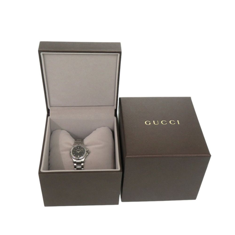 Gucci Black Dial SS Silver Quartz Watch — view 2
