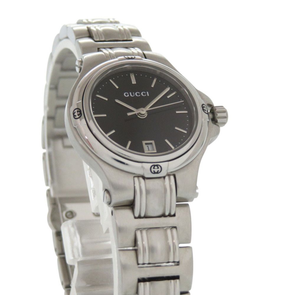 Gucci Black Dial SS Silver Quartz Watch — view 3