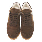 Prada Triangle Logo 7.5 Suede Brown Sneakers — view 3