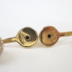 Dior Earrings Clair D Lune Gold Metal Rhinestone — view 4